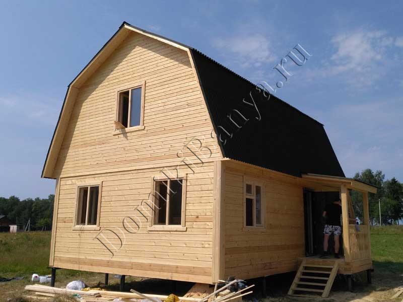 Строительство дома из бруса 6х8 в Тульской области