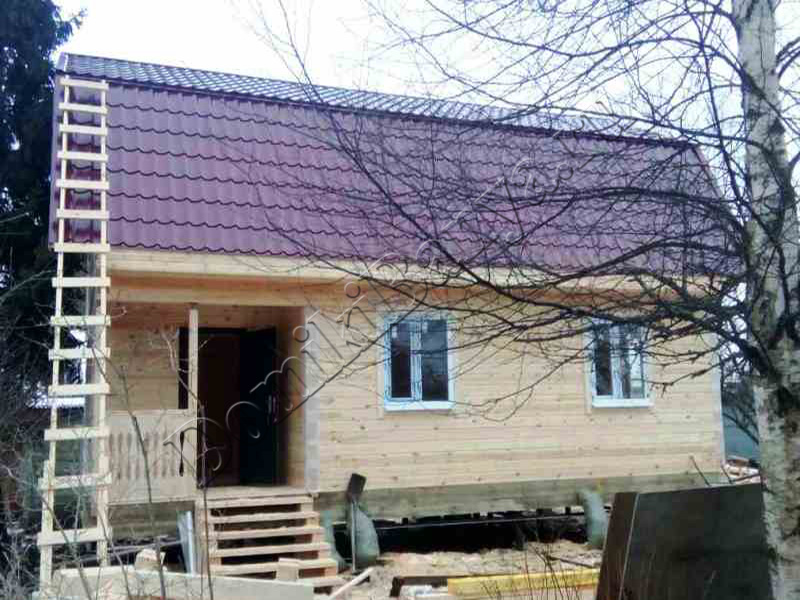 Дом из бруса 6х9 с мансардой  в Кировском районе