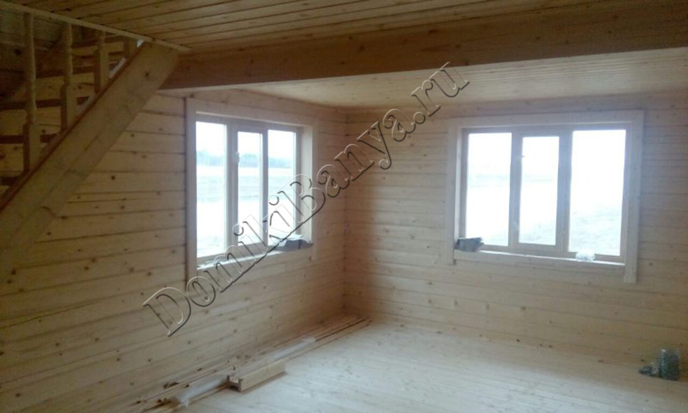 Двухэтажная баня 6х6 из бруса Тверская область